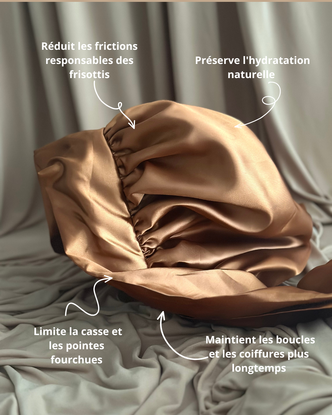Bonnet de nuit en Satin